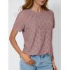 imageAUTOMET Short Sleeve Shirts for Women Eyelet Embroidery Summer Dressy Tops 2025 Trendy Lace Casual TShirts Work OutfitsDusty Rose
