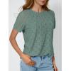 imageAUTOMET Short Sleeve Shirts for Women Eyelet Embroidery Summer Dressy Tops 2025 Trendy Lace Casual TShirts Work OutfitsSage