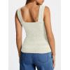 imageAUTOMET Women Tank Tops 2025 Summer Square Neck Crop Top Trendy Going Out Vacation Outfit Cami Sleeveless Y2k Clothes FashionIvory