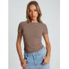 imageAUTOMET Womens Short Sleeve T Shirts Summer Crop Tops 2025 Going Out Basic Cute Tee Y2k Fitted Workout ClothesCoffee