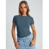 imageAUTOMET Womens Short Sleeve T Shirts Summer Crop Tops 2025 Going Out Basic Cute Tee Y2k Fitted Workout ClothesHazeblue
