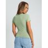 imageAUTOMET Womens Short Sleeve T Shirts Summer Crop Tops 2025 Going Out Basic Cute Tee Y2k Fitted Workout ClothesLightgreen