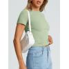 imageAUTOMET Womens Short Sleeve T Shirts Summer Crop Tops 2025 Going Out Basic Cute Tee Y2k Fitted Workout ClothesLightgreen