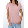 imageAUTOMET Womens Short Sleeve TShirts Dressy Casual Basic Ruffle Cute Summer Tops 2025 Spring Fashion ClothesPink