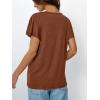 imageAUTOMET Womens Short Sleeve TShirts Dressy Casual Basic Ruffle Cute Summer Tops 2025 Spring Fashion ClothesRust