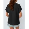 imageAUTOMET Womens Summer Tops Short Sleeve TShirts Business Casual Fashion Clothes 2025 Waffle Blouses Loose Fit OutfitsBlack