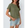 imageAUTOMET Womens Summer Tops Short Sleeve TShirts Business Casual Fashion Clothes 2025 Waffle Blouses Loose Fit OutfitsGreen