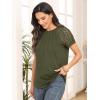 imageAUTOMET Womens Summer Tops Spring Shirts Trendy Vacation Outfits Short Sleeve Business Tshirts Fashion Casual BlousesArmy Green
