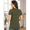 imageAUTOMET Womens Summer Tops Spring Shirts Trendy Vacation Outfits Short Sleeve Business Tshirts Fashion Casual BlousesArmy Green