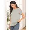 imageAUTOMET Womens Summer Tops Spring Shirts Trendy Vacation Outfits Short Sleeve Business Tshirts Fashion Casual BlousesBeige