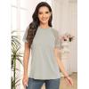 imageAUTOMET Womens Summer Tops Spring Shirts Trendy Vacation Outfits Short Sleeve Business Tshirts Fashion Casual BlousesBeige
