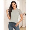imageAUTOMET Womens Summer Tops Spring Shirts Trendy Vacation Outfits Short Sleeve Business Tshirts Fashion Casual BlousesBeige