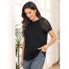 imageAUTOMET Womens Summer Tops Spring Shirts Trendy Vacation Outfits Short Sleeve Business Tshirts Fashion Casual BlousesBlack