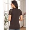 imageAUTOMET Womens Summer Tops Spring Shirts Trendy Vacation Outfits Short Sleeve Business Tshirts Fashion Casual BlousesBrown