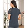 imageAUTOMET Womens Summer Tops Spring Shirts Trendy Vacation Outfits Short Sleeve Business Tshirts Fashion Casual BlousesDarkgrey