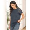 imageAUTOMET Womens Summer Tops Spring Shirts Trendy Vacation Outfits Short Sleeve Business Tshirts Fashion Casual BlousesDarkgrey