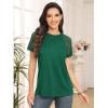 imageAUTOMET Womens Summer Tops Spring Shirts Trendy Vacation Outfits Short Sleeve Business Tshirts Fashion Casual BlousesGreen