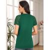 imageAUTOMET Womens Summer Tops Spring Shirts Trendy Vacation Outfits Short Sleeve Business Tshirts Fashion Casual BlousesGreen