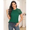 imageAUTOMET Womens Summer Tops Spring Shirts Trendy Vacation Outfits Short Sleeve Business Tshirts Fashion Casual BlousesGreen