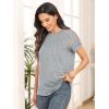imageAUTOMET Womens Summer Tops Spring Shirts Trendy Vacation Outfits Short Sleeve Business Tshirts Fashion Casual BlousesGrey