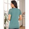 imageAUTOMET Womens Summer Tops Spring Shirts Trendy Vacation Outfits Short Sleeve Business Tshirts Fashion Casual BlousesGreygreen