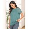 imageAUTOMET Womens Summer Tops Spring Shirts Trendy Vacation Outfits Short Sleeve Business Tshirts Fashion Casual BlousesGreygreen