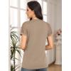 imageAUTOMET Womens Summer Tops Spring Shirts Trendy Vacation Outfits Short Sleeve Business Tshirts Fashion Casual BlousesKhaki