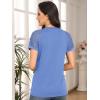 imageAUTOMET Womens Summer Tops Spring Shirts Trendy Vacation Outfits Short Sleeve Business Tshirts Fashion Casual BlousesLightblue