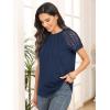 imageAUTOMET Womens Summer Tops Spring Shirts Trendy Vacation Outfits Short Sleeve Business Tshirts Fashion Casual BlousesNavy