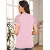 imageAUTOMET Womens Summer Tops Spring Shirts Trendy Vacation Outfits Short Sleeve Business Tshirts Fashion Casual BlousesPink