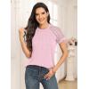 imageAUTOMET Womens Summer Tops Spring Shirts Trendy Vacation Outfits Short Sleeve Business Tshirts Fashion Casual BlousesPink