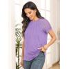 imageAUTOMET Womens Summer Tops Spring Shirts Trendy Vacation Outfits Short Sleeve Business Tshirts Fashion Casual BlousesPurple