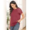 imageAUTOMET Womens Summer Tops Spring Shirts Trendy Vacation Outfits Short Sleeve Business Tshirts Fashion Casual BlousesRust