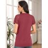 imageAUTOMET Womens Summer Tops Spring Shirts Trendy Vacation Outfits Short Sleeve Business Tshirts Fashion Casual BlousesRust