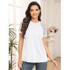 imageAUTOMET Womens Summer Tops Spring Shirts Trendy Vacation Outfits Short Sleeve Business Tshirts Fashion Casual BlousesWhite
