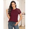 imageAUTOMET Womens Summer Tops Spring Shirts Trendy Vacation Outfits Short Sleeve Business Tshirts Fashion Casual BlousesWinered