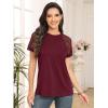 imageAUTOMET Womens Summer Tops Spring Shirts Trendy Vacation Outfits Short Sleeve Business Tshirts Fashion Casual BlousesWinered