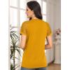 imageAUTOMET Womens Summer Tops Spring Shirts Trendy Vacation Outfits Short Sleeve Business Tshirts Fashion Casual BlousesYellow