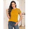 imageAUTOMET Womens Summer Tops Spring Shirts Trendy Vacation Outfits Short Sleeve Business Tshirts Fashion Casual BlousesYellow