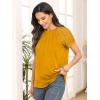 imageAUTOMET Womens Summer Tops Spring Shirts Trendy Vacation Outfits Short Sleeve Business Tshirts Fashion Casual BlousesYellow