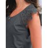 imageAUTOMET Womens Tops Casual Dressy Lace Summer Tee 2025 Cap Sleeve T Shirts Cute Basic Trendy Fashion Spring OutfitsBlackgrey