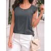 imageAUTOMET Womens Tops Casual Dressy Lace Summer Tee 2025 Cap Sleeve T Shirts Cute Basic Trendy Fashion Spring OutfitsBlackgrey