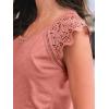imageAUTOMET Womens Tops Casual Dressy Lace Summer Tee 2025 Cap Sleeve T Shirts Cute Basic Trendy Fashion Spring OutfitsCoral