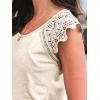 imageAUTOMET Womens Tops Casual Dressy Lace Summer Tee 2025 Cap Sleeve T Shirts Cute Basic Trendy Fashion Spring OutfitsCream