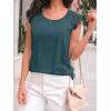 imageAUTOMET Womens Tops Casual Dressy Lace Summer Tee 2025 Cap Sleeve T Shirts Cute Basic Trendy Fashion Spring OutfitsDarkgreen