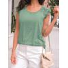 imageAUTOMET Womens Tops Casual Dressy Lace Summer Tee 2025 Cap Sleeve T Shirts Cute Basic Trendy Fashion Spring OutfitsGreen
