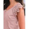imageAUTOMET Womens Tops Casual Dressy Lace Summer Tee 2025 Cap Sleeve T Shirts Cute Basic Trendy Fashion Spring OutfitsPink