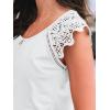 imageAUTOMET Womens Tops Casual Dressy Lace Summer Tee 2025 Cap Sleeve T Shirts Cute Basic Trendy Fashion Spring OutfitsWhite