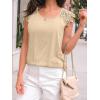 imageAUTOMET Womens Tops Casual Dressy Lace Summer Tee 2025 Cap Sleeve T Shirts Cute Basic Trendy Fashion Spring OutfitsYellow