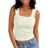 imageAUTOMET Women Tank Tops 2025 Summer Square Neck Crop Top Trendy Going Out Vacation Outfit Cami Sleeveless Y2k Clothes FashionIvory